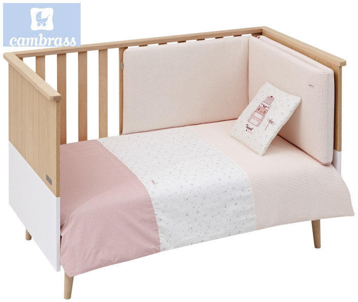 CAMBRASS - CONJUNTO COLCHA 2 PCS.F. CÉU ROSA 60x120 CM