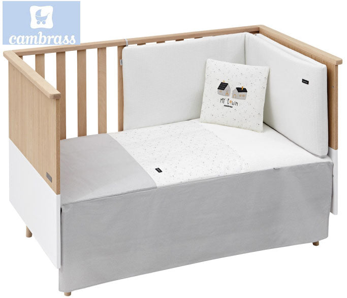 CAMBRASS - CONJUNTO COLCHA 2 PCS. CÉU CINZA 60x120 CM
