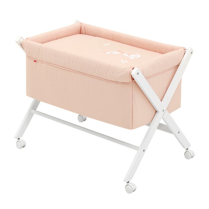 Cambrass - BERÇO DE MADEIRA TECKEL 55x87x74 CM rosa