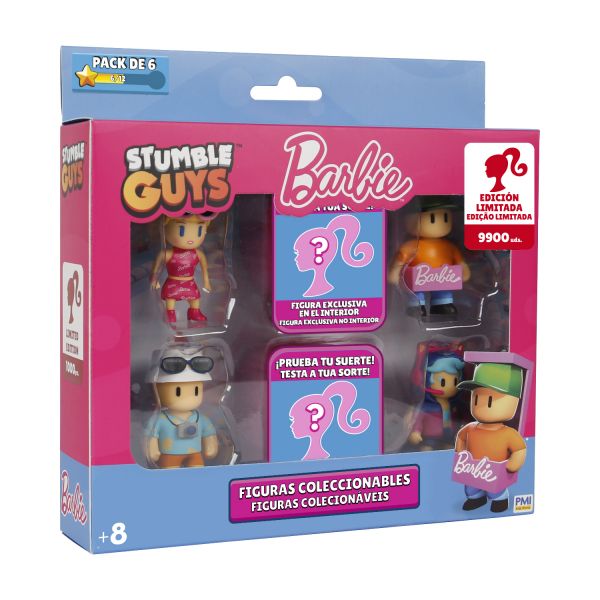 Stumble Guys X Barbie Pack de 6 Deluxe