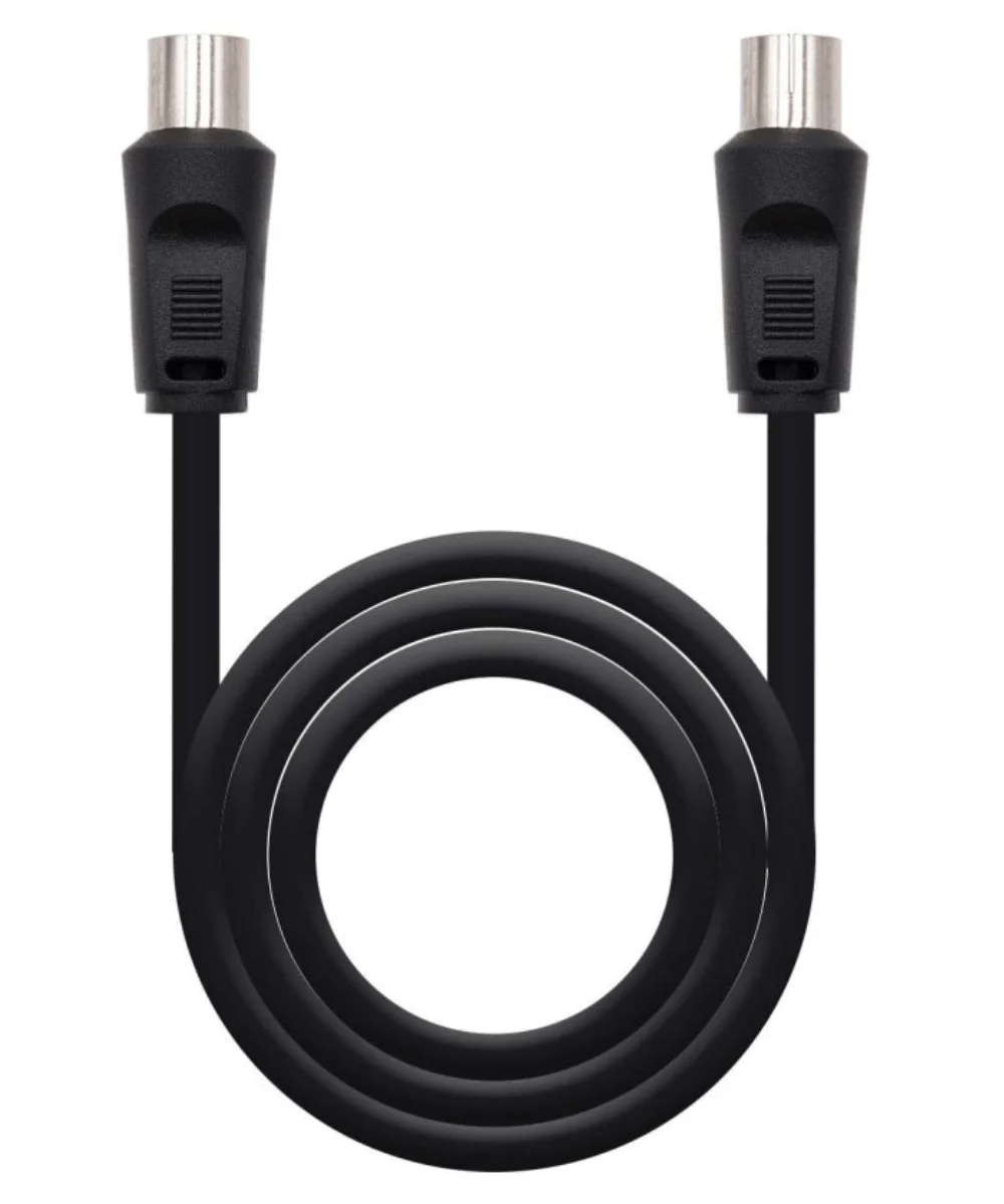 Cabo de Antena Coaxial Analógico Nanocable 1.8m Preto