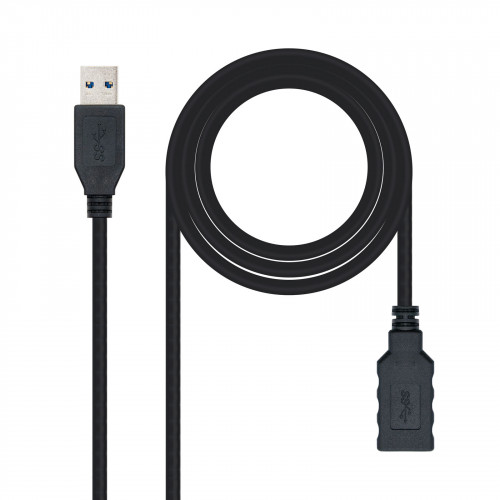 Cabo USB 3.0 Nanocable Tipo A/M-A/F 1 M Preto