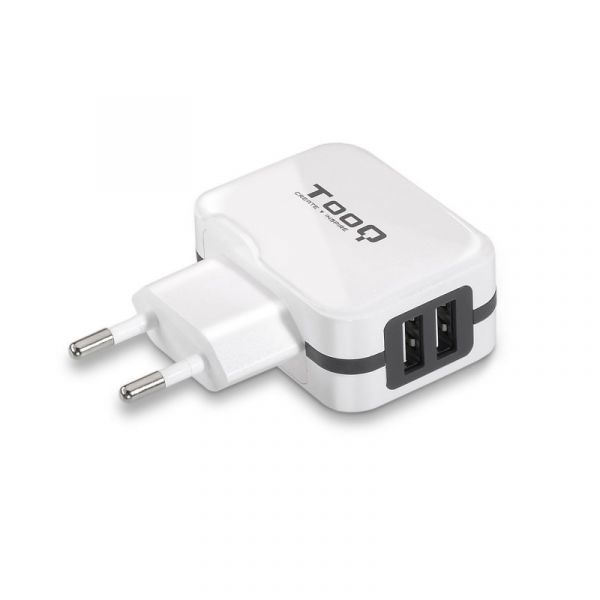 TooQ Carregador de 220V para USB - 2 portas USB 5V 3.4A White