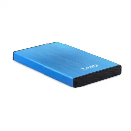 Caixa HDD Tooq 2.5" SATA (9,5mm) - USB 3.0 / 2.0 Azul Metalo