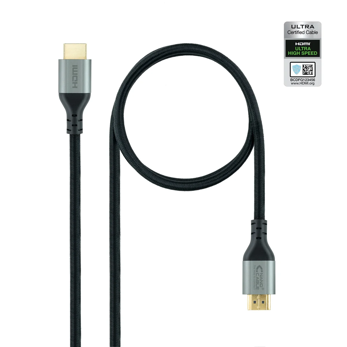 Cabo HDMI V2.1 Ultra High Speed Nanocable 1.5 M Preto