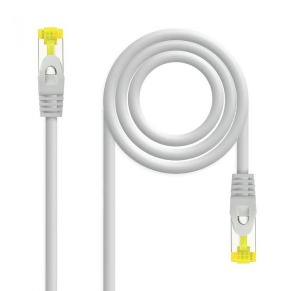 Nanocable - Cable Red Latiguillo RJ45 LSZH CAT.6A SFTP AWG26, Gris, 25 cm - 10.20.1900-L25