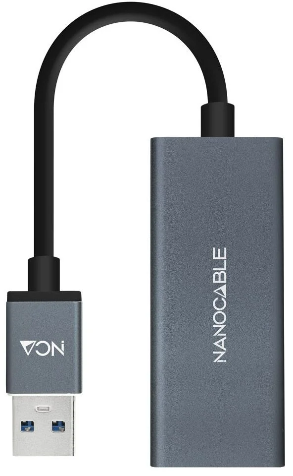Nanocable USB 3.0/RJ45 10/100/1000 Mbps 15 CM Cinzento