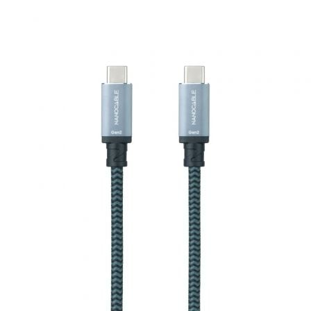 Cabo USB 3.1 Tipo-C Nanocable / 1.5m / Cinza e Preto / 10.01.4101-L150-COMB