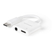 Nanocable 10.24.1206 Adaptador Áudio USB-C para Jack 3.5mm e USB-C PD 60W 11.5cm White