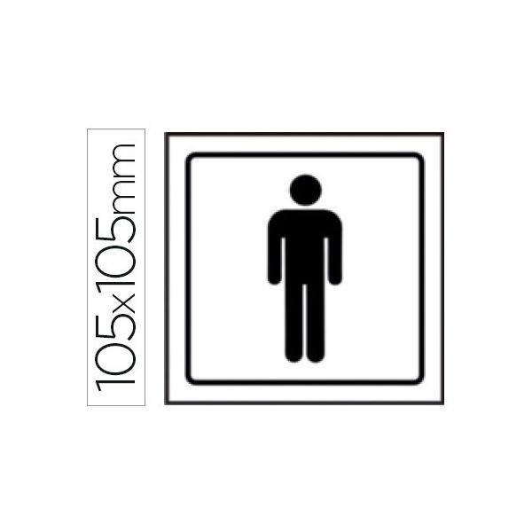 Syssa Sinal WC Homens PVC 105x105mm - 76054
