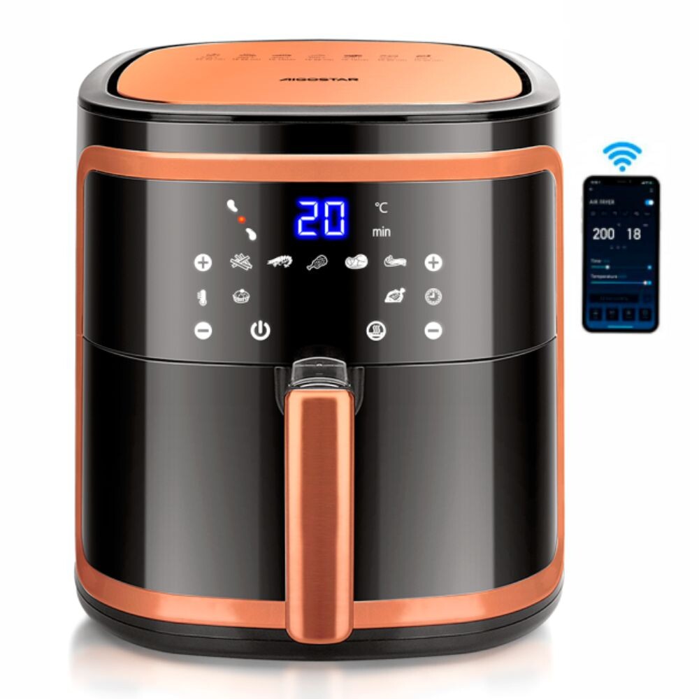 Fritadeira Aigostar Smart 7L 1900W Cube Touch Gold