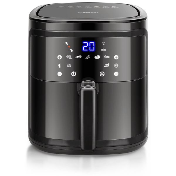 Fritadeira Aigostar AirFryer Smart Wi-Fi 7L 1900W Preto