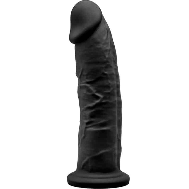 Silexd – Modelo 2 Pênis Realístico Premium Silexpan Silicone Preto 19 Cm