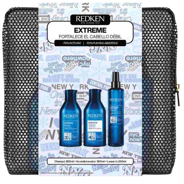 Redken Extreme Shampoo 300ml + Condicionador 300ml + Leave-In 250ml Coffret