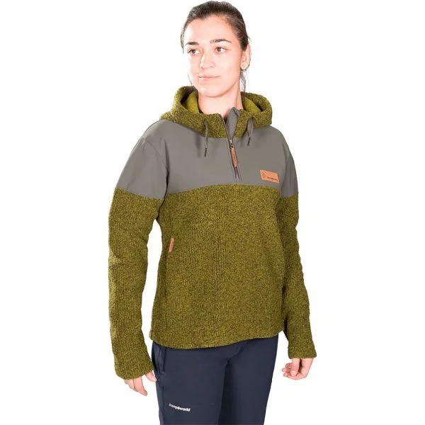 Trangoworld Keira Hoodie Verde L Mulher