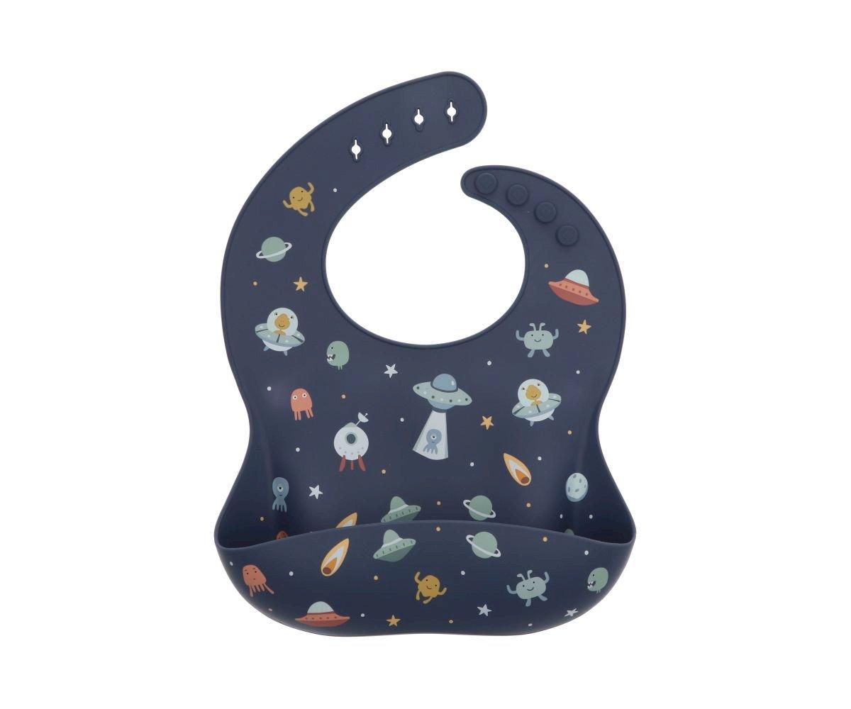 Tutete Babete Silicone The Martians com Bolso Recolhe Migalhas