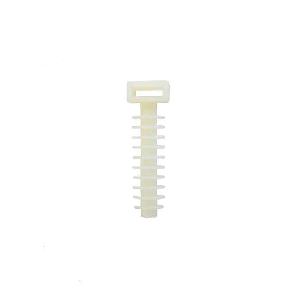 Bucha para abraçadeira branca n°8 25 unidades/blister embalada edm