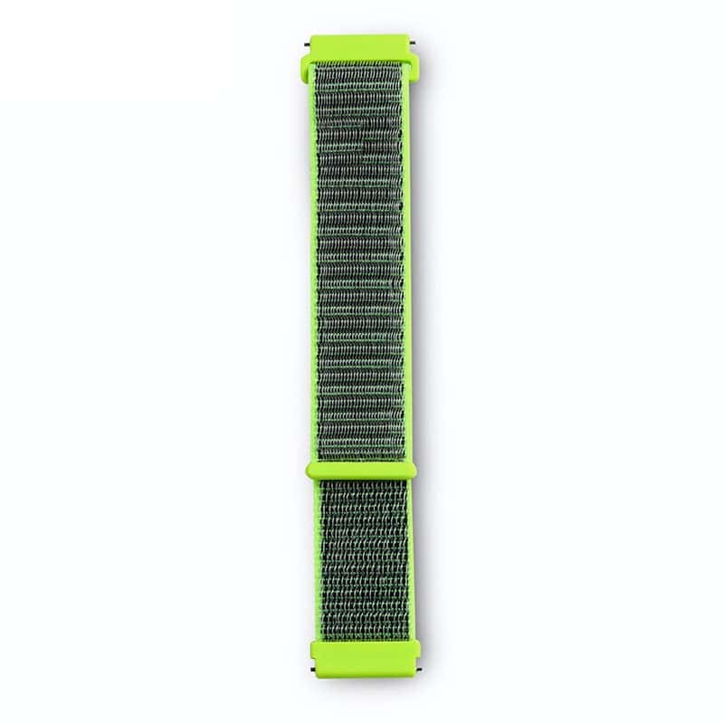 Pulseira Universal Nylon 22mm para Smartwatch Xiaomi/Amazfit/Samsung/Huawei/Realme/Ticwatch Verde