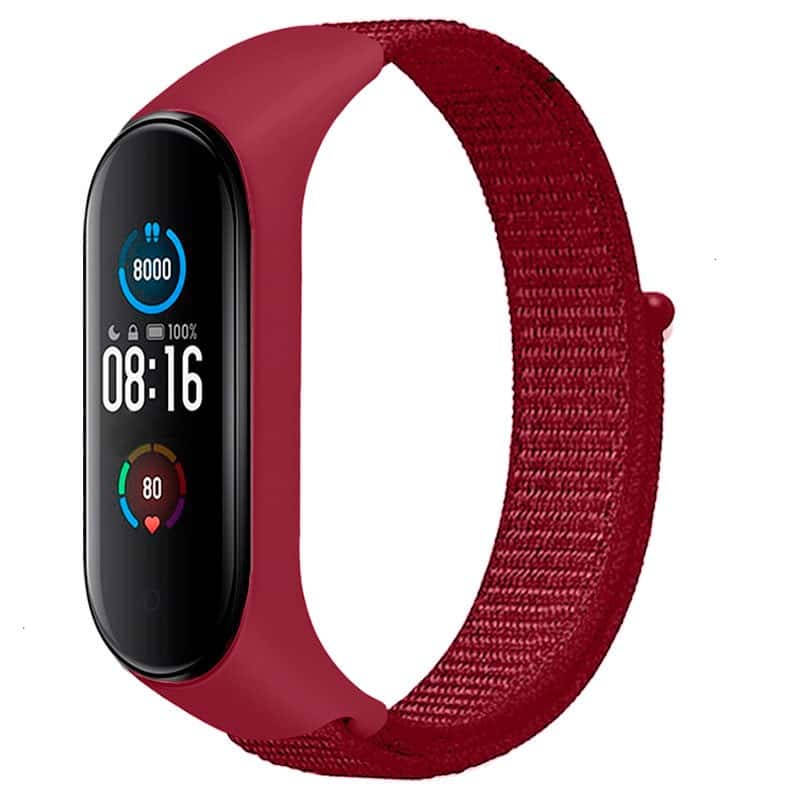 Pulseira Xiaomi Mi Smart Band 6 / Mi Band 5 / Amazfit Band 5 Nylon – Vermelho
