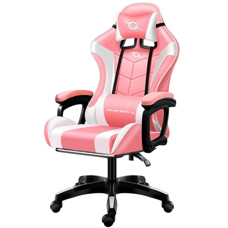 Cadeira Gaming PowerGaming Branco/Rosa