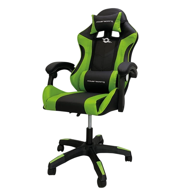 Cadeira Gaming PowerGaming com Coluna Bluetooth e Massagem Preto/Verde