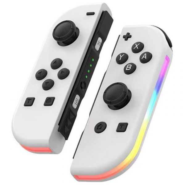 Comando Joy-Con Set Esquerda/Direita Nintendo Switch Compatível Branco com RGB