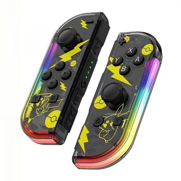 Comando Joy-Con Set Esquerda/Direita Nintendo Switch Compatível Transparente/Amarelo com RGB