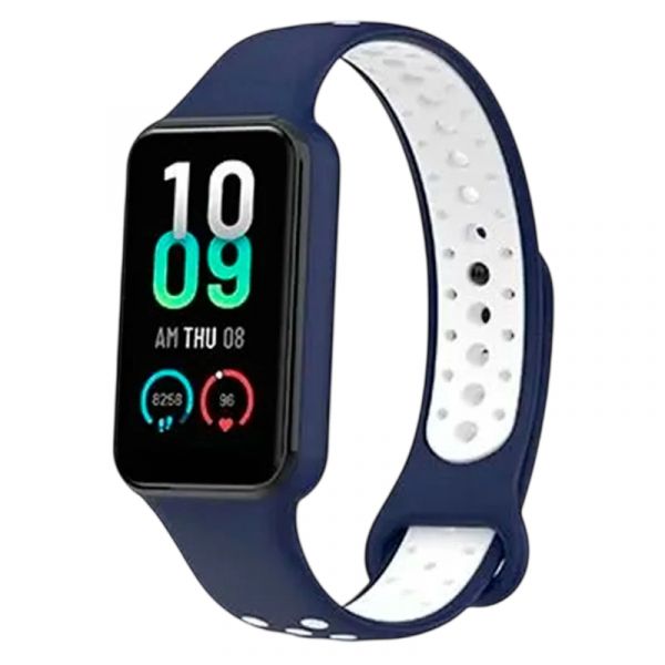 Crococase Bracelete para Xiaomi Mi Smart Band 8 Active / Redmi Smart Band 2 Blue/White