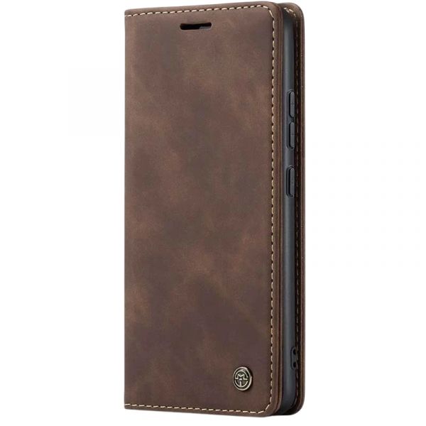 Crococase Capa Livro Magnetic Wallet para Xiaomi Redmi Note 13 Pro+ 5G Dark Brown