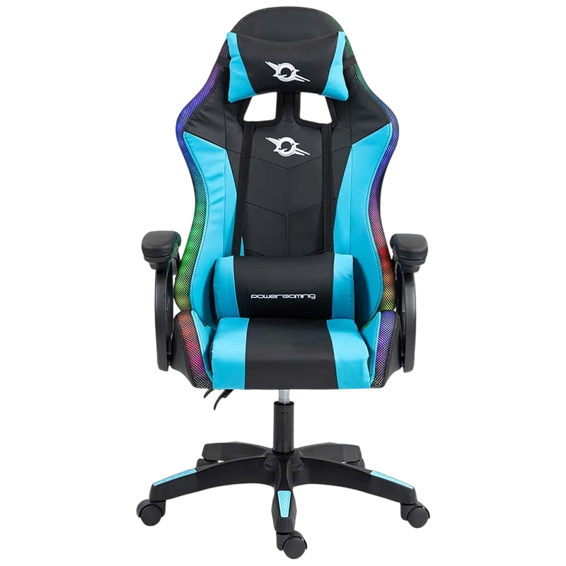 PowerGaming LED RGB Cadeira Preto+Azul