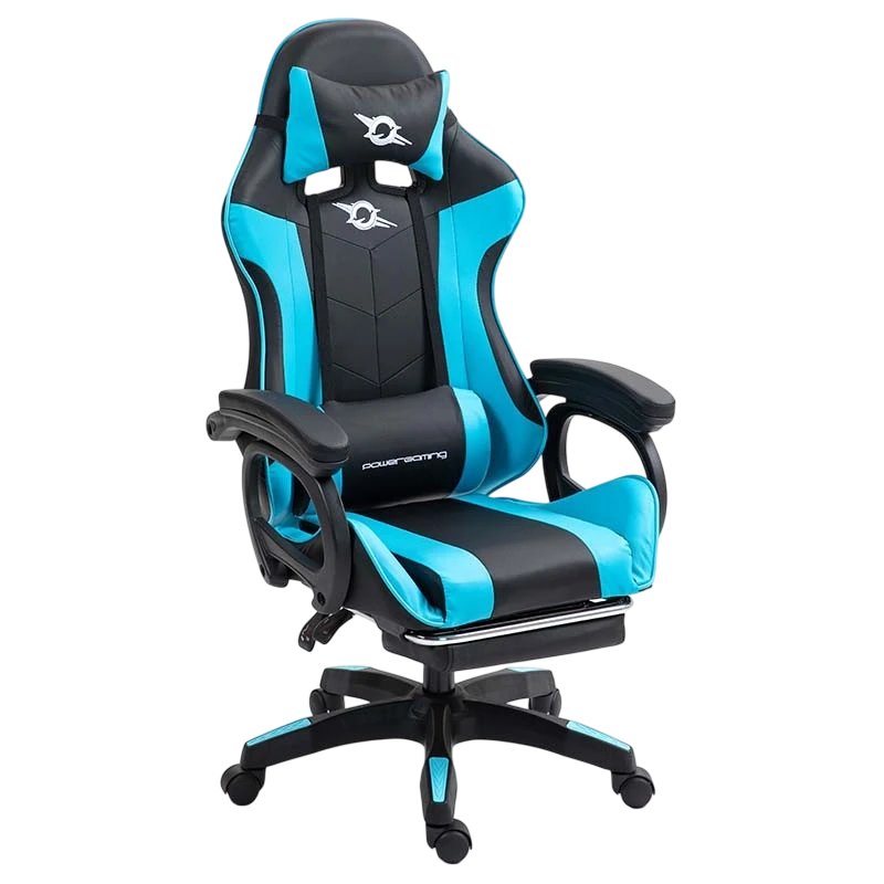 PowerGaming Cadeira apoio para pés Preto+Azul