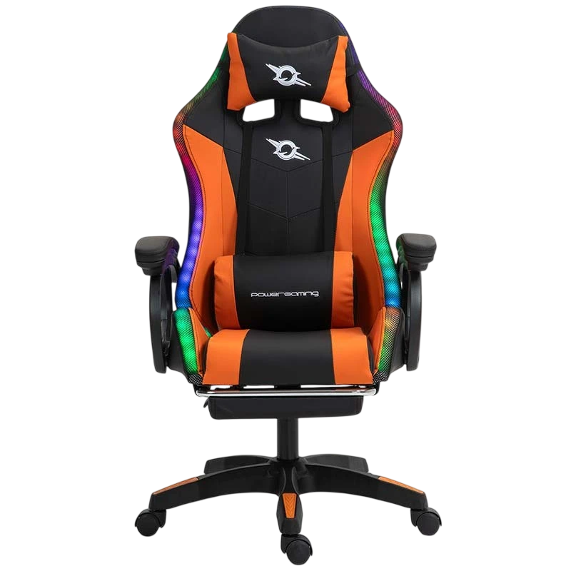 PowerGaming Cadeira apoio para pés Preto+Laranja