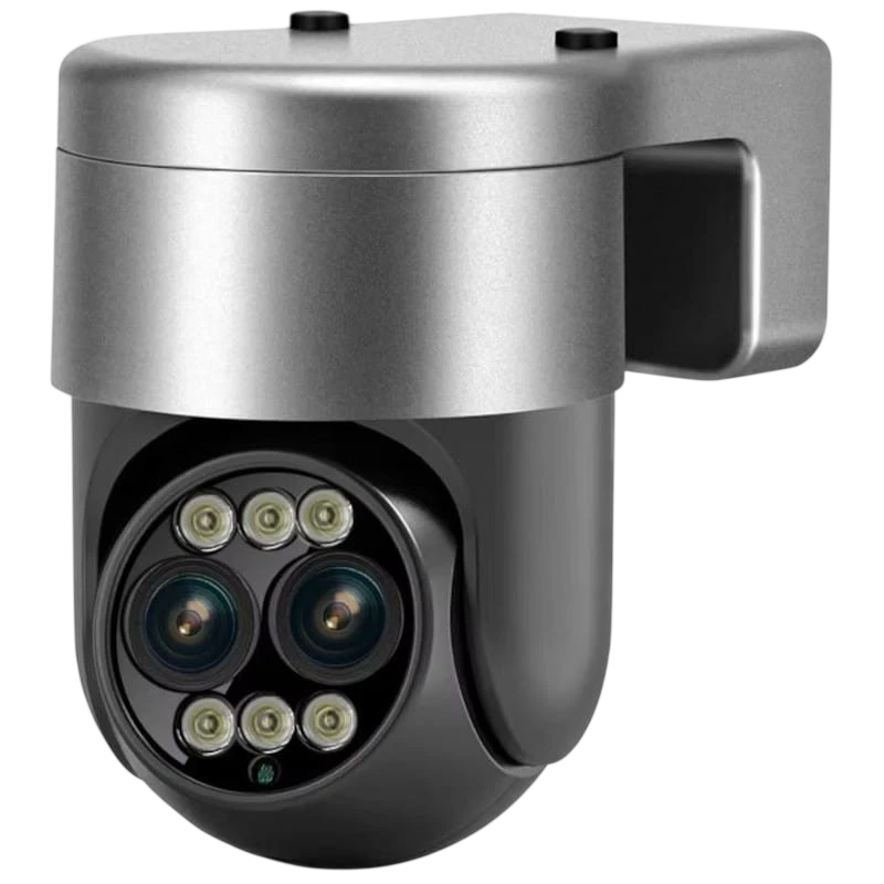 Escam G03 4+4 MP Lente Dupla PTZ 8x Zoom WiFi Cinza IP