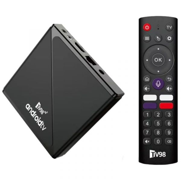 TX Oil TV98 ATV Pro 2GB 8K Wifi Dual Android TV Preto