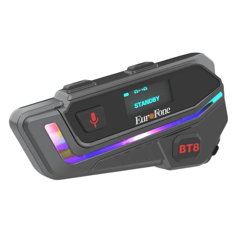 EuroFone BT8 6G – Intercomunicador para motocicleta 6 interlocutores conversa simultânea