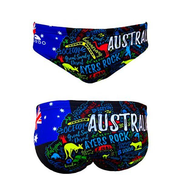 Turbo Australia Draw Swimming Brief Azul S Homem