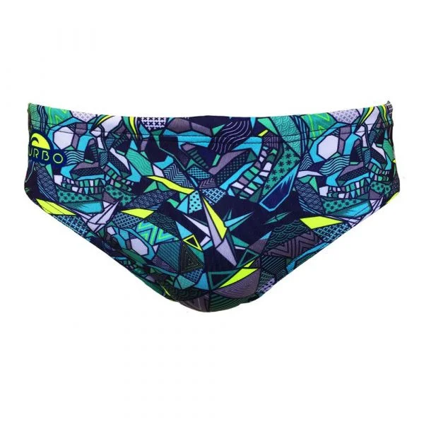 Turbo Skull Geo Swimming Brief Azul L Homem
