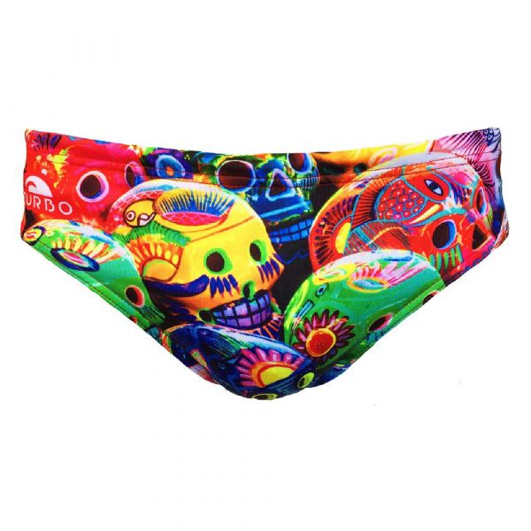 Turbo Multi Skull 2019 Swimming Brief Colorido XL Homem