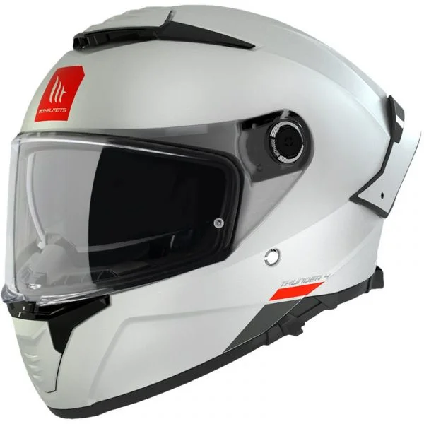 MT HELMETS Capacete Thunder 4 SV Pearl White L