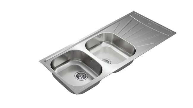 Lava Loiça TEKA Starbright 80 E-xp | 2 bacias, Inox, 80cm