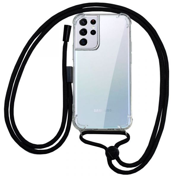 Capa Silicone com Fio para Samsung Galaxy S21 Ultra Transparente