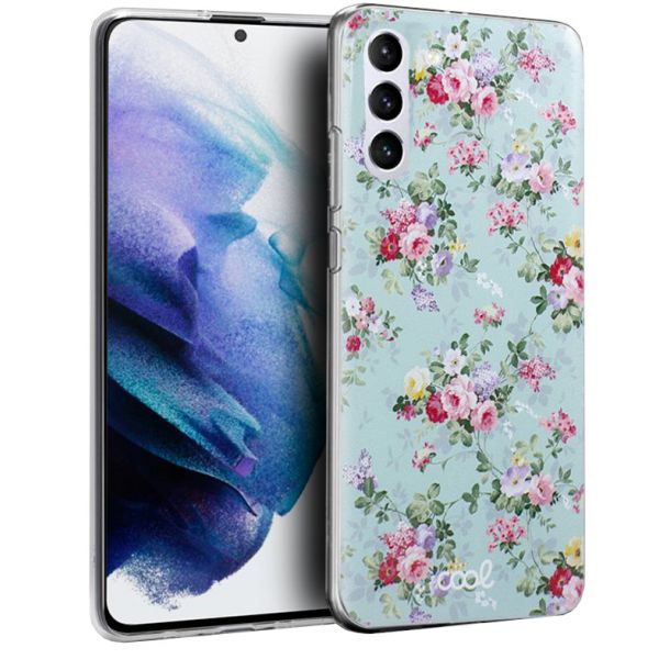 Cool Accesorios Capa Silicone Dibujos Flores para Samsung Galaxy S21 Plus