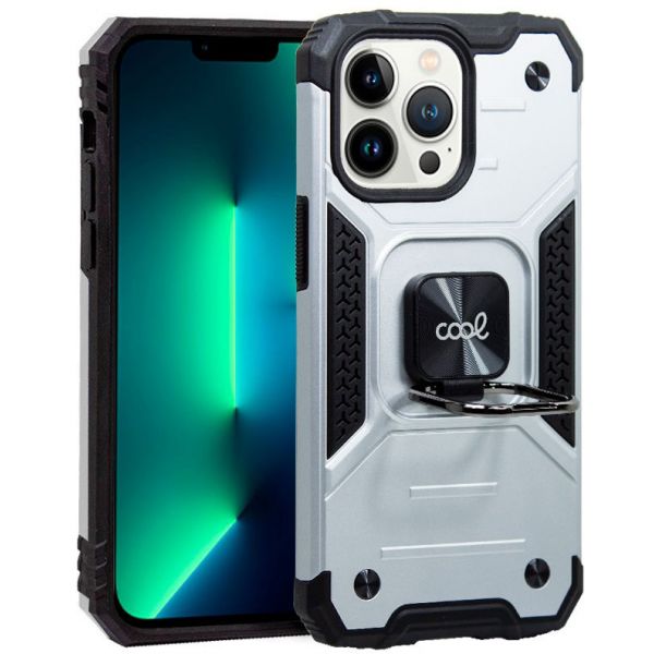 Cool Accesorios Capa para iPhone 13 Pro Hard Ring Silver