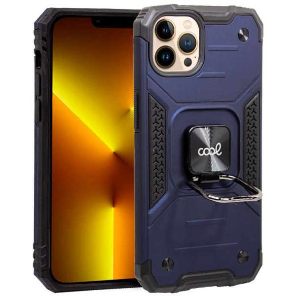Cool Accesorios Capa para iPhone 13 Pro Max Hard Ring Blue