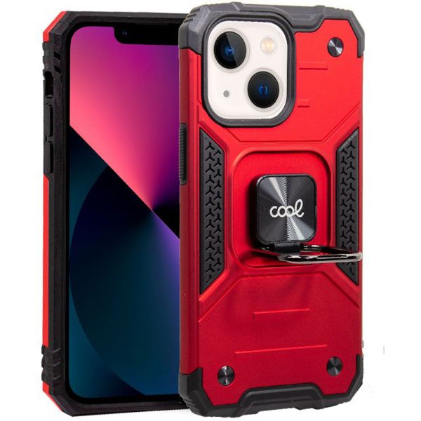 Cool Accesorios Capa para iPhone 13 Mini Hard Ring Red
