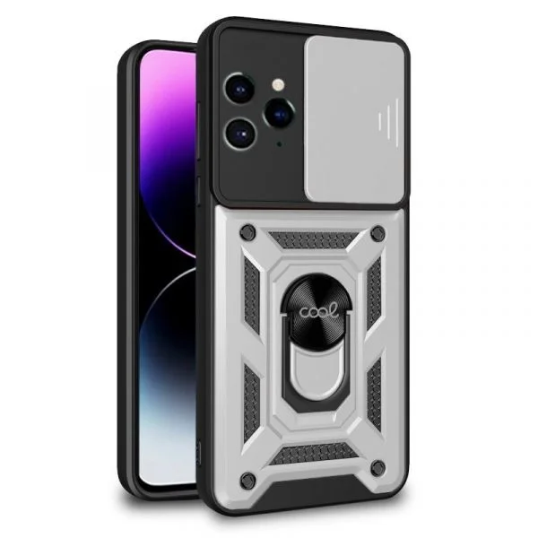 Capa Para Iphone 14 Pro Max Hard Ring Prateada Iphone 14 Pro Max