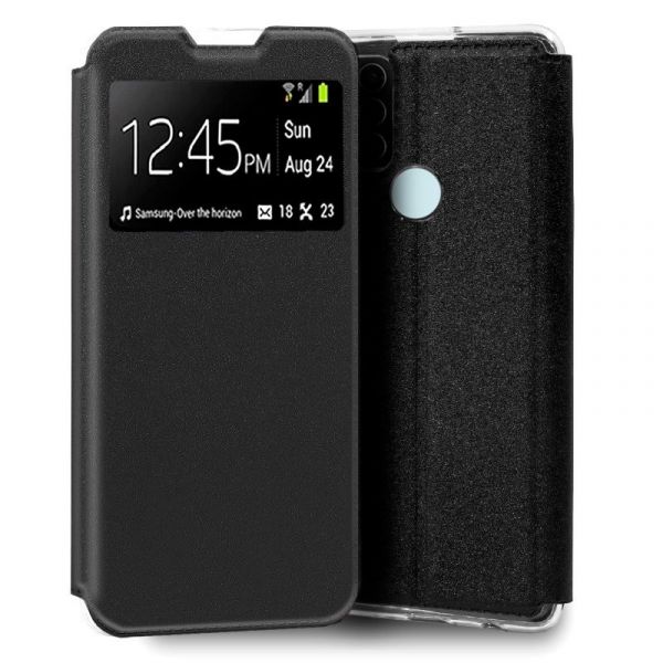Capa Flip Cover Para Zte Blade A52 Liso Preto Blade A52