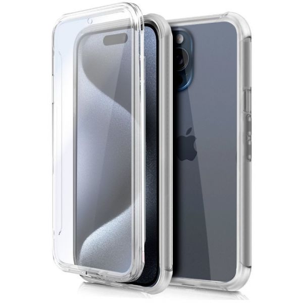 Cool Acessorios Capa de Silicone 3D iPhone 15 Pro Frontal + Traseira (Transparente) - CL000006105
