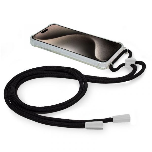 Cool Acessorios Capa Cordão para iPhone 15 Pro Max Black