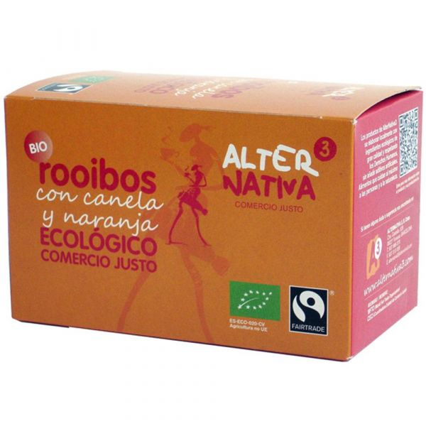 Alternativa3 Rooibos Laranje-canela Bio Alternatica, 20 Saquinhos